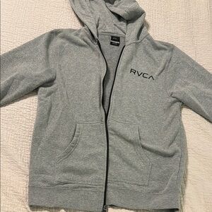 RVCA Gray Zip-Up Hoodie